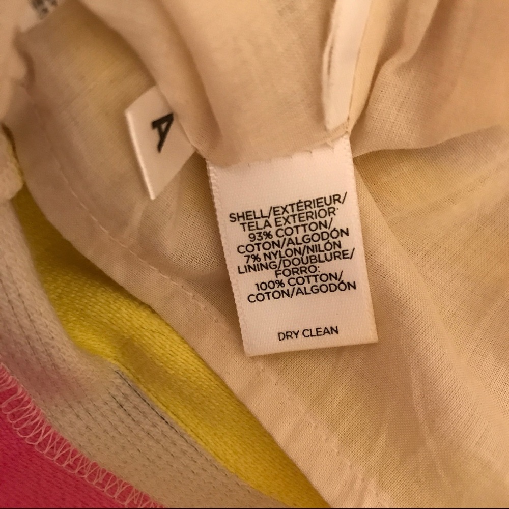 LOFT Sleeveless Stripe Shift Dress in Pink and Yellow - Picture 7 of 7